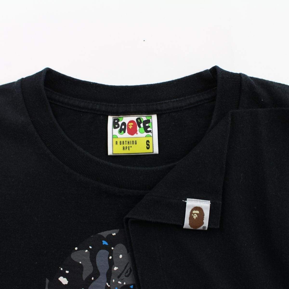 Bape Space Camo Big Ape Logo Tee Black - SaruGeneral