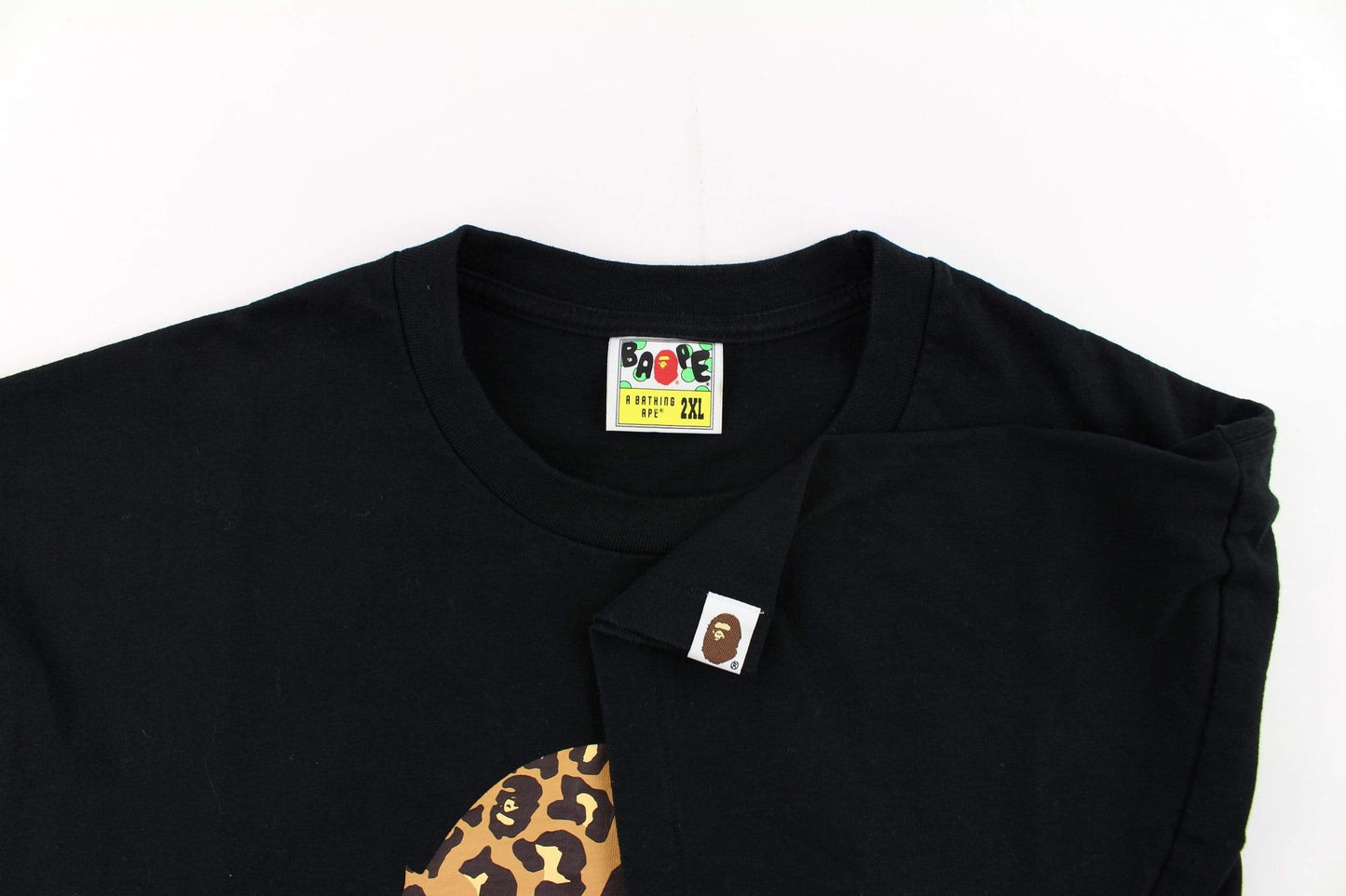 bape leopard big ape logo tee black - SaruGeneral