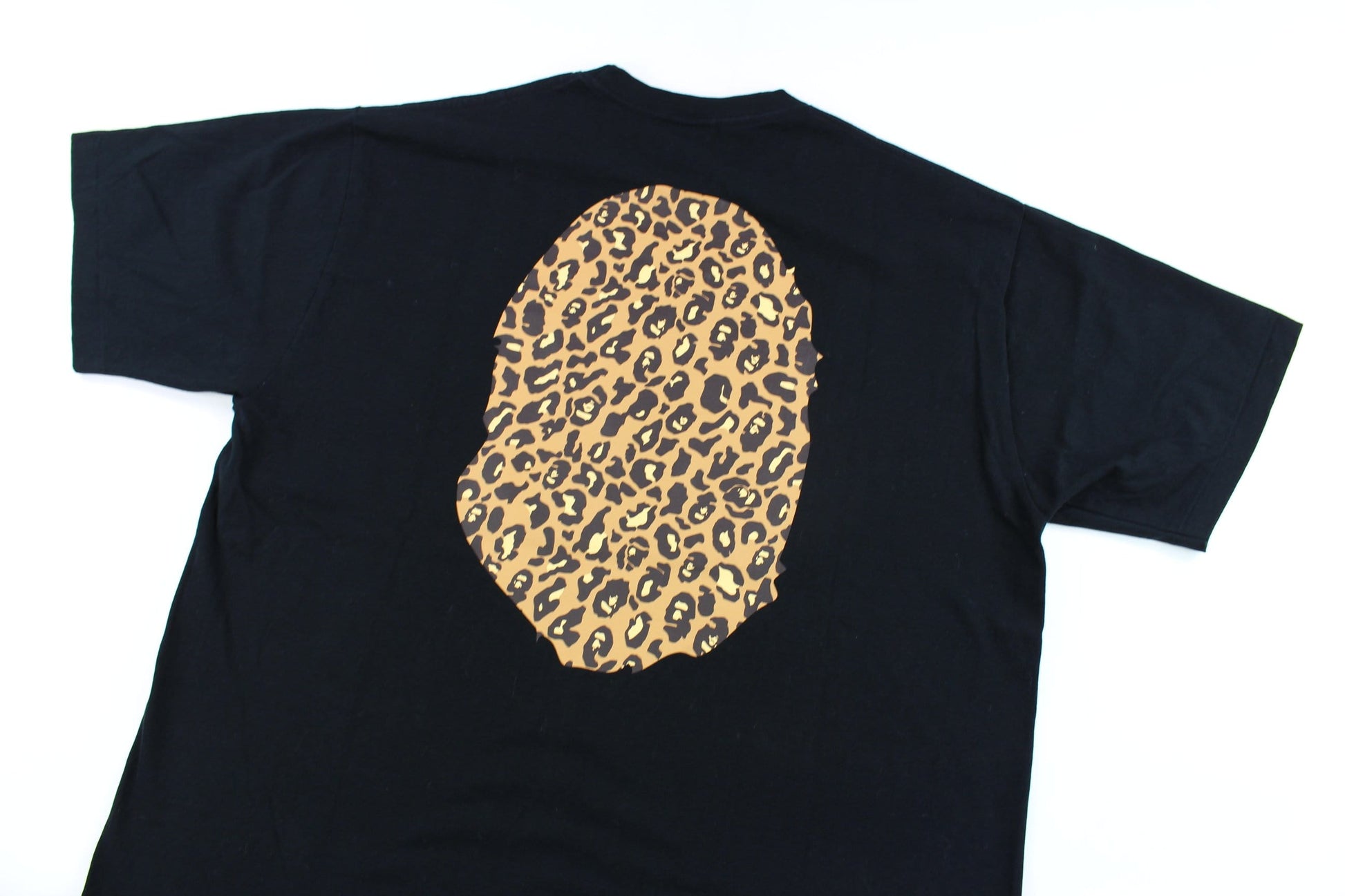 bape leopard big ape logo tee black - SaruGeneral