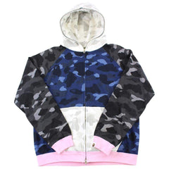 Bape Bleu Blanc et Noir Camo Fullzip