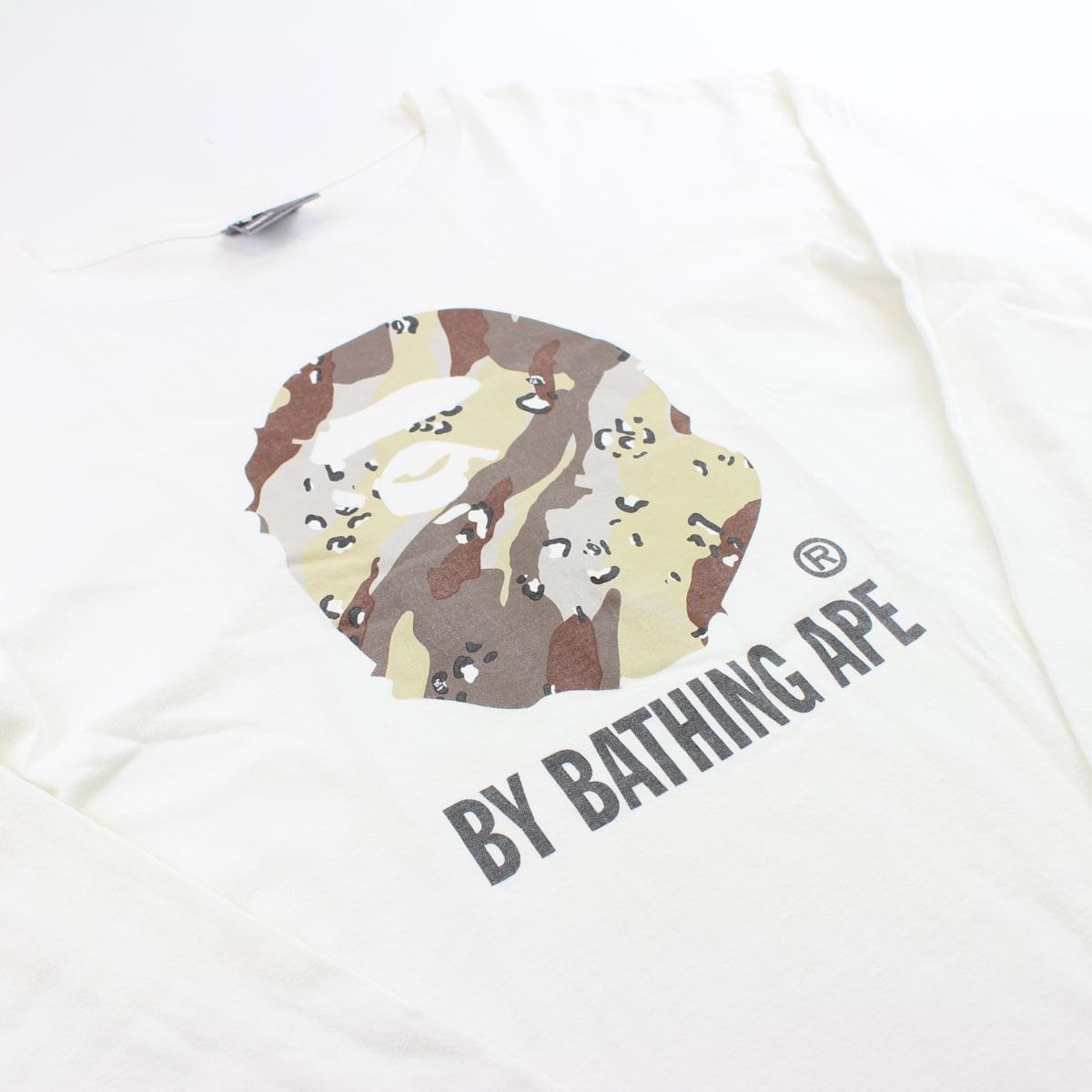 Bape Desert Camo Big Ape Logo LS White - SaruGeneral