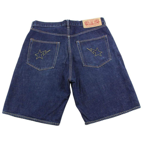 bapesta embroidered sta denim shorts