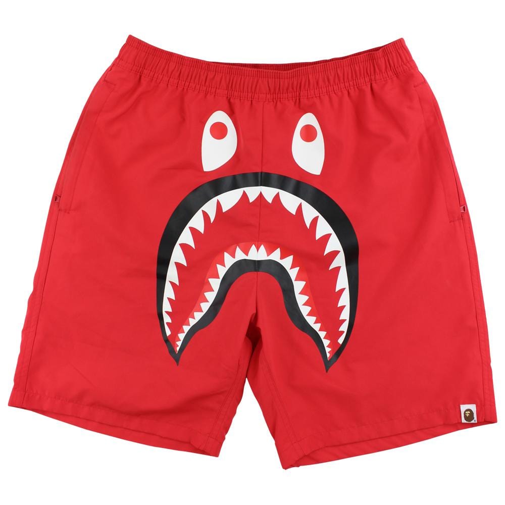 bape red shark face swimshorts - SaruGeneral