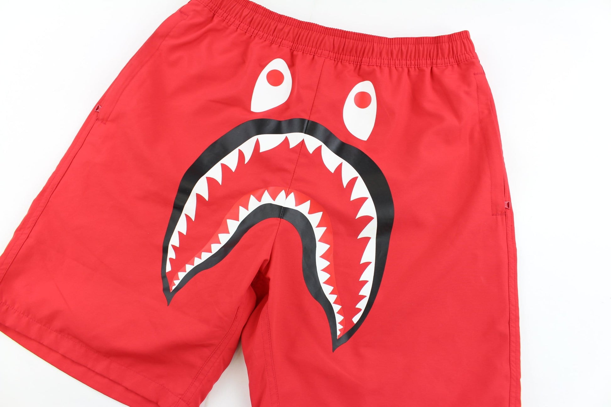 bape red shark face swimshorts - SaruGeneral