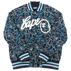 Veste universitaire camouflage fluo avec logo Bape