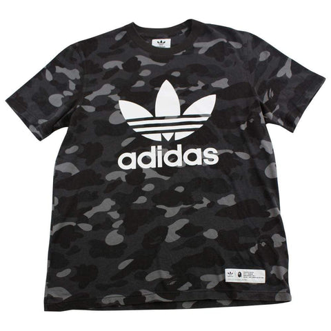 Bape x Adidas Black Camo Logo Tee