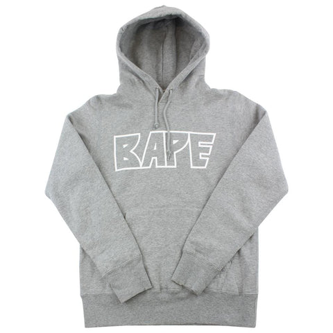 Bape Kiss Logo Hoodie Grey