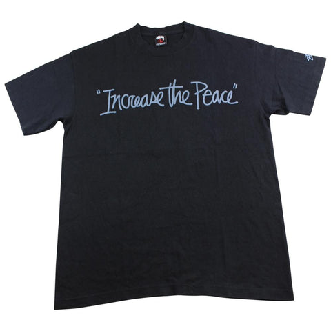 stussy increase the peace tee black