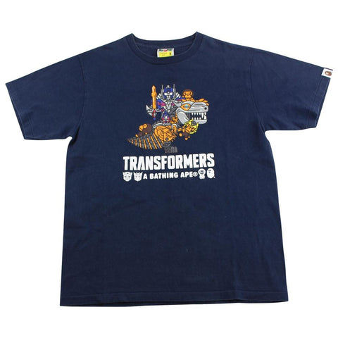 Bape Baby Milo x Transformers Logo Tee Navy