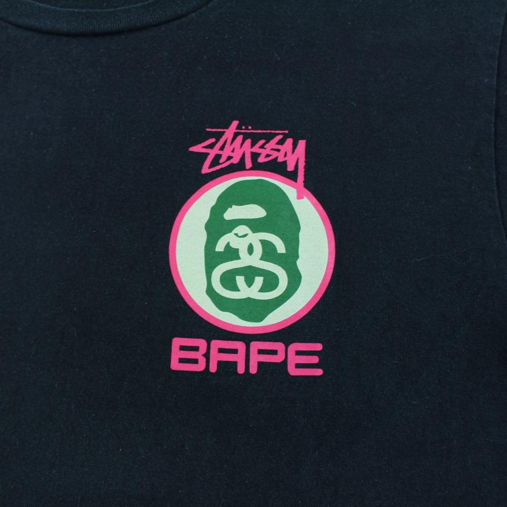 Bape x Stussy Big Ape Double S Logo Black - SaruGeneral
