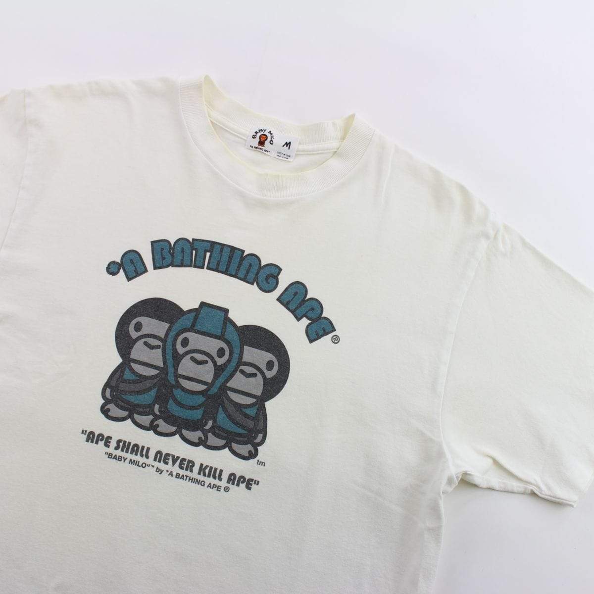 Bape Baby Milo General Figures Tee White - SaruGeneral