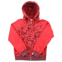 Bape Multi Logo Allover zip complet Rouge