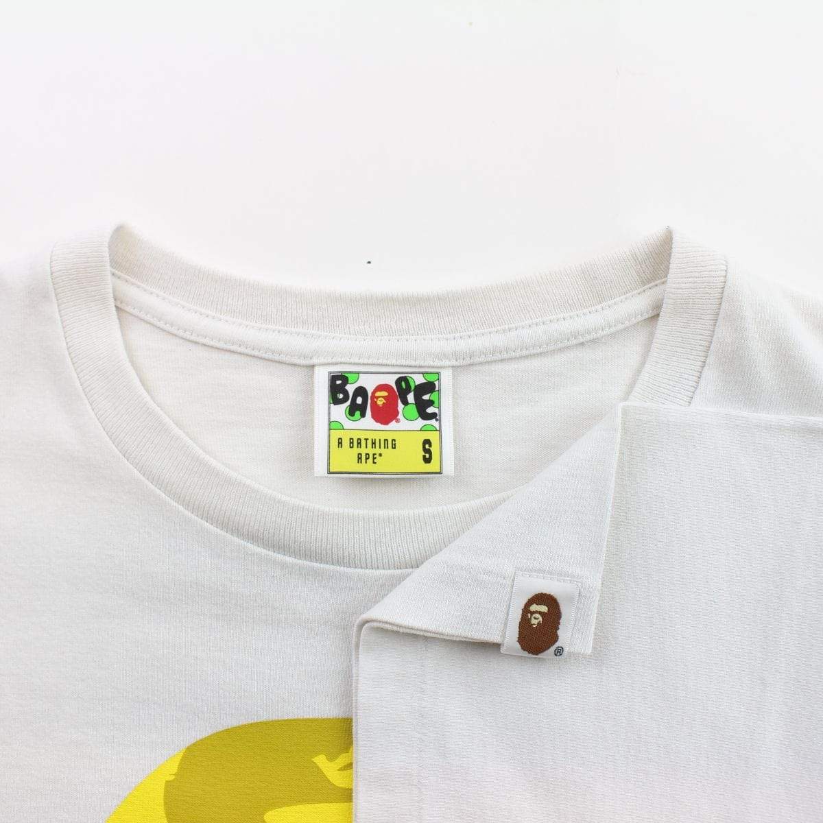 Bape Yellow Camo Big Ape Tee White - SaruGeneral