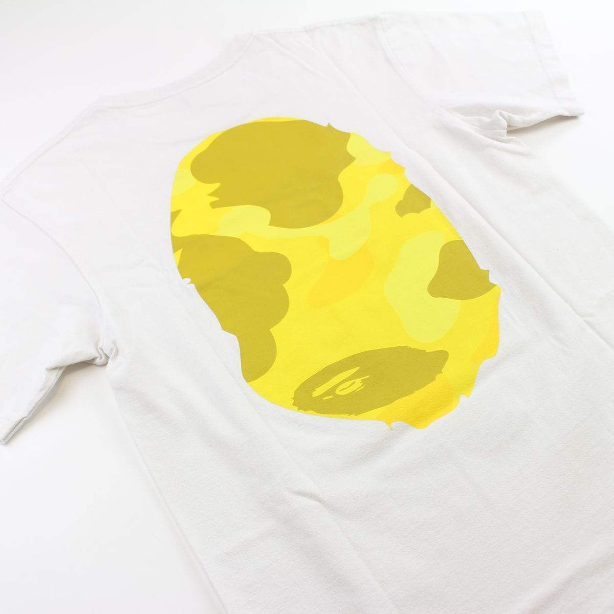 Bape Yellow Camo Big Ape Tee White - SaruGeneral