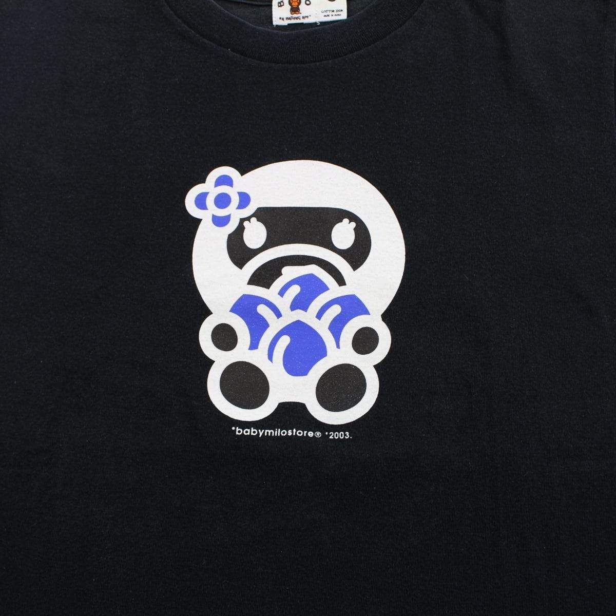 Bape Baby Lisa blueberries Logo Tee Black - SaruGeneral