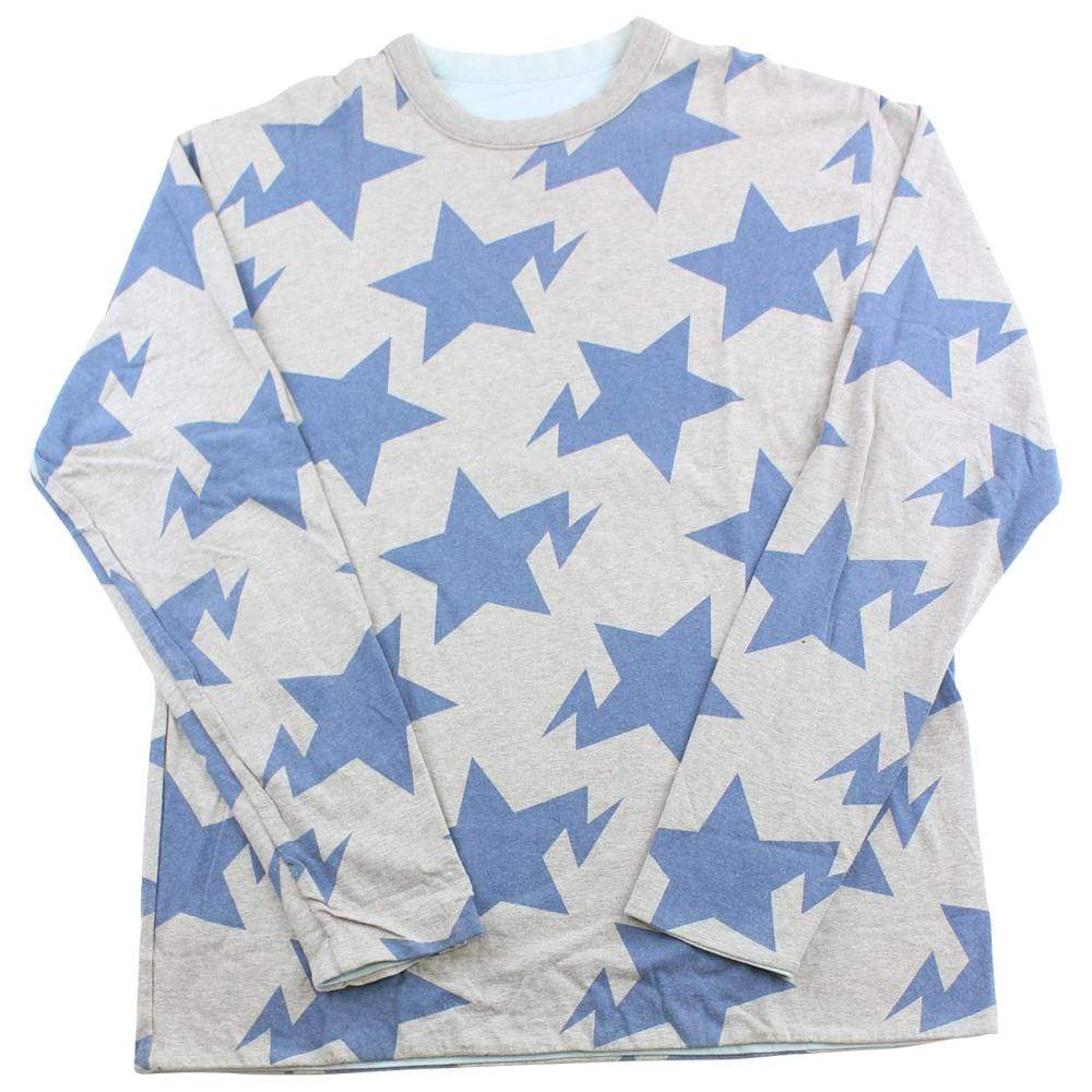 Bape Blue Bapesta Allover Print Reversible ls - SaruGeneral