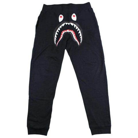 bape shark face joggers black