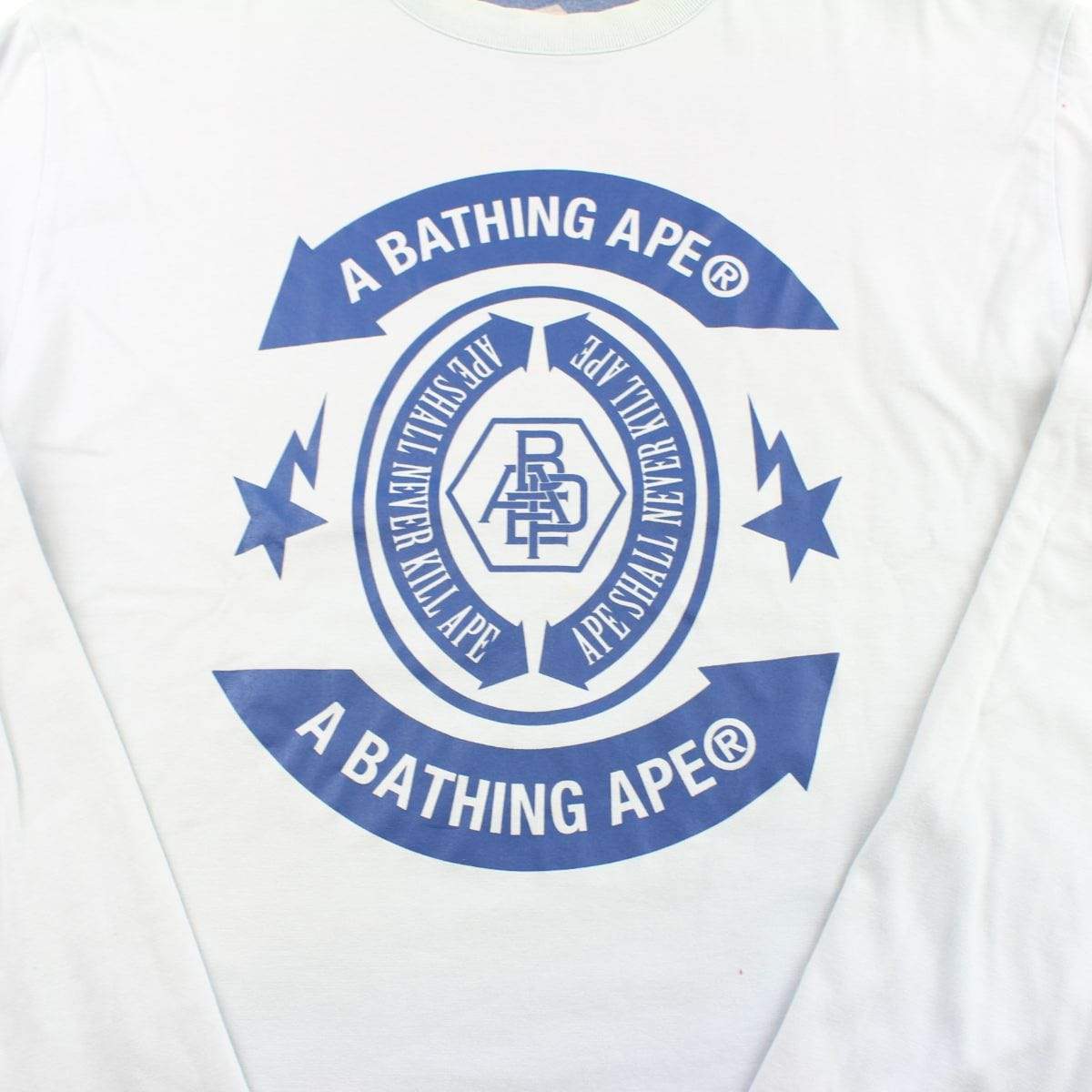 Bape Blue Bapesta Allover Print Reversible ls - SaruGeneral