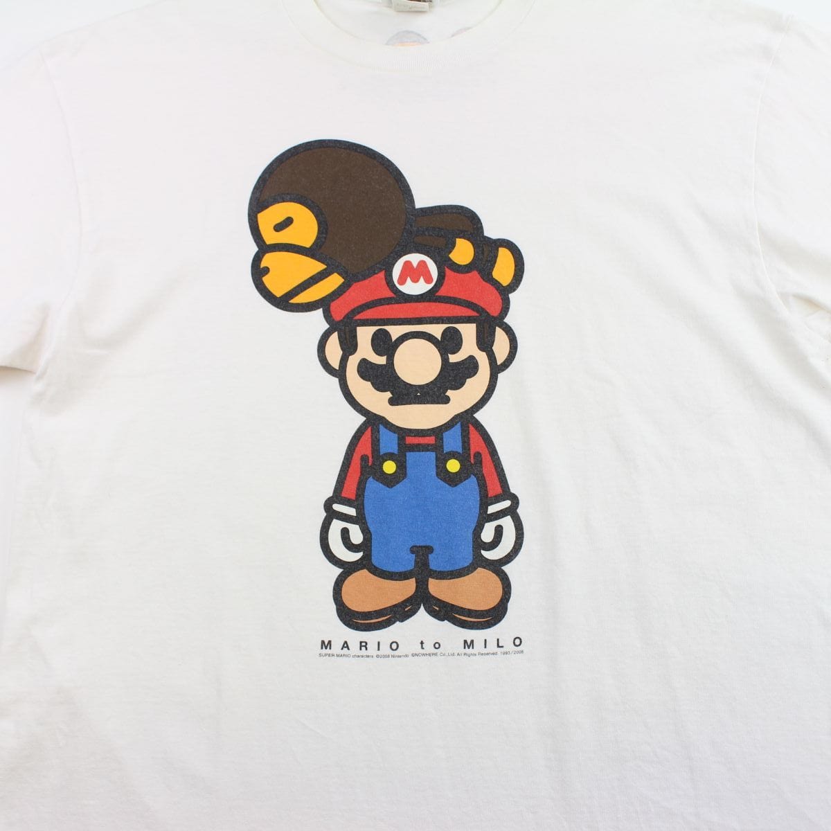 Bape x Super Mario Figure Logo Tee White - SaruGeneral