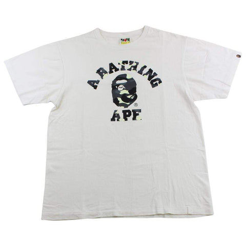 Bape glow city Camo College Logo Tee White