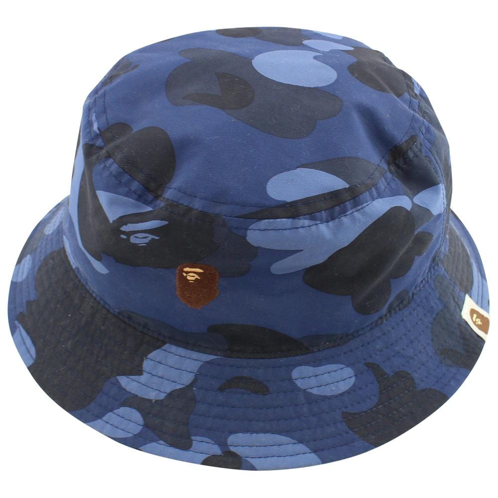 bape blue camo point head bucket hat - SaruGeneral