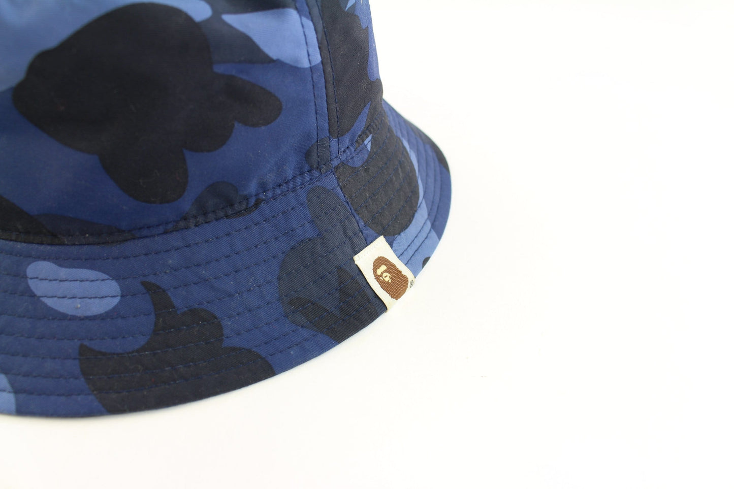 bape blue camo point head bucket hat - SaruGeneral