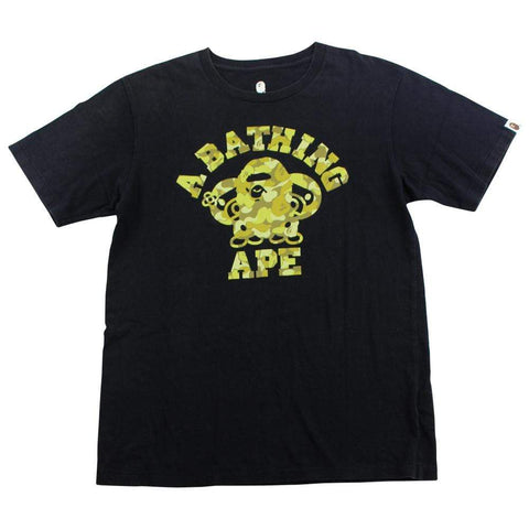 Bape Baby Milo ExClass College Logo Tee Black