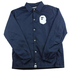 Bape Big Ape Logo Coach Jacket Navy