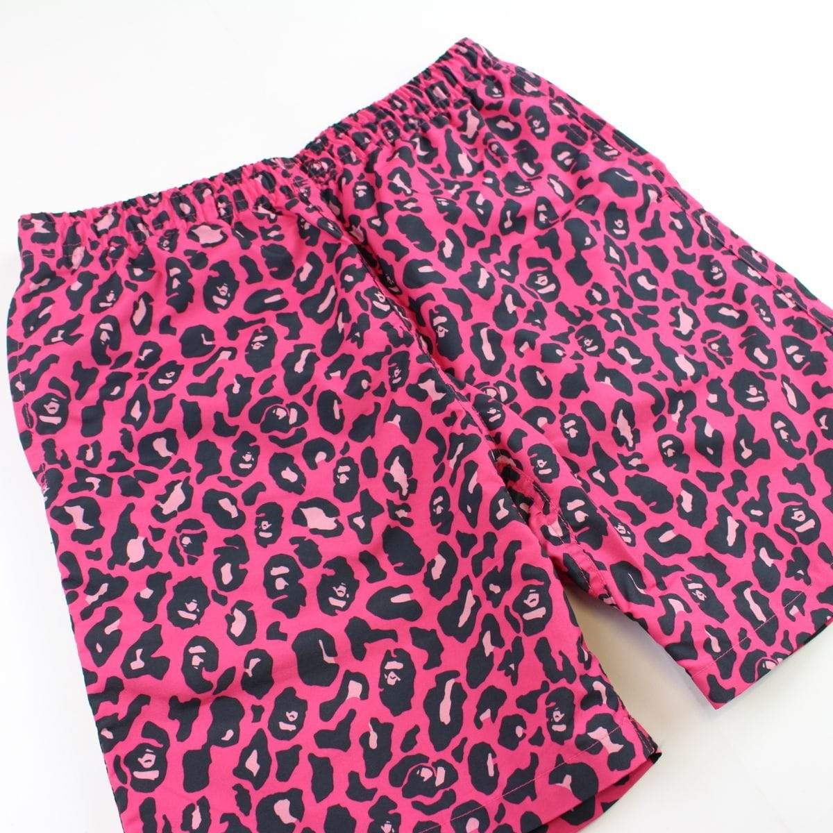 bape pink leopard camo swim shorts - SaruGeneral