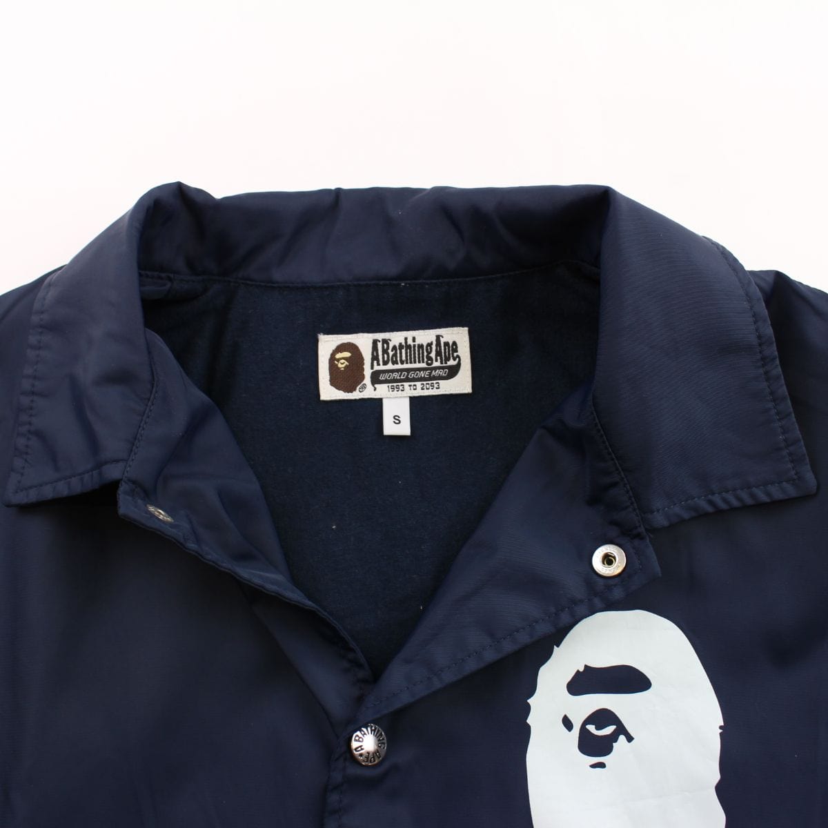 Bape Big Ape Logo Coach Jacket Navy – SARUGENERAL