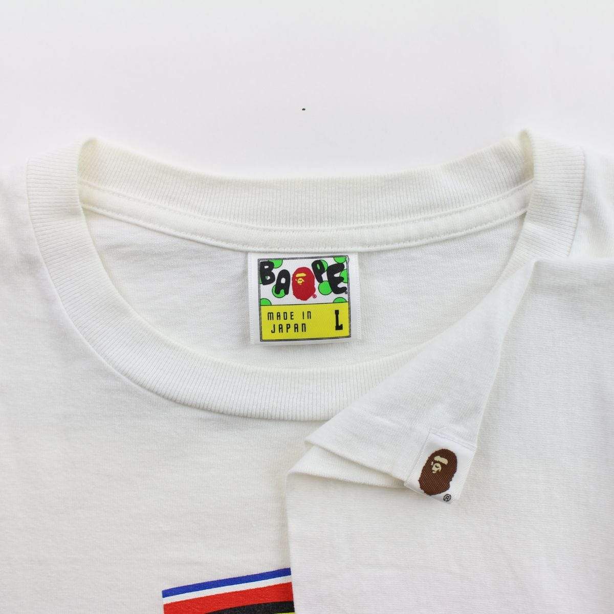 Bape Baby Milo Ferrari Crest Logo Tee White - SaruGeneral