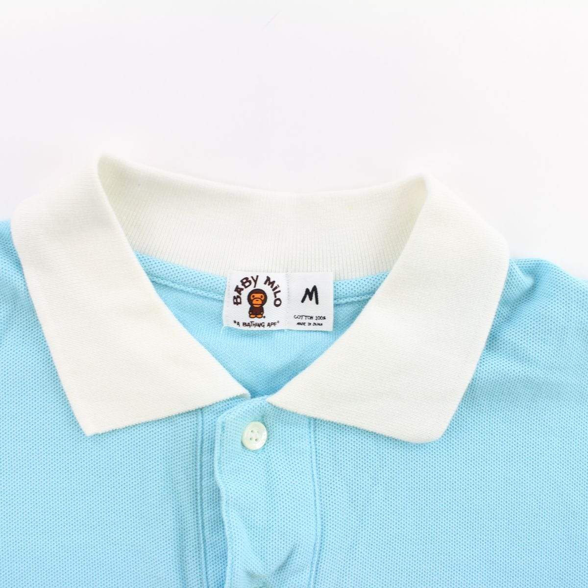 Bape Baby Milo Polo Shirt Blue Yellow Stripe - SaruGeneral