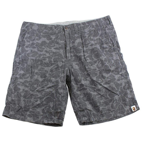 bape black/grey camo shorts