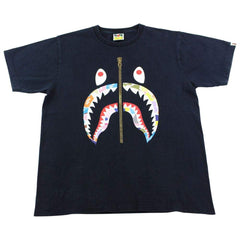 bape multi-camo shark tee black