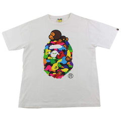 T-shirt Bape Sleeping Milo Multi Big Ape blanc