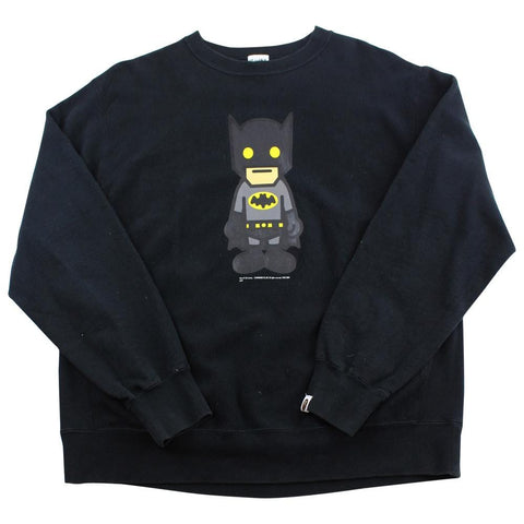 Bape x DC Comics Batman Logo Crewneck Black