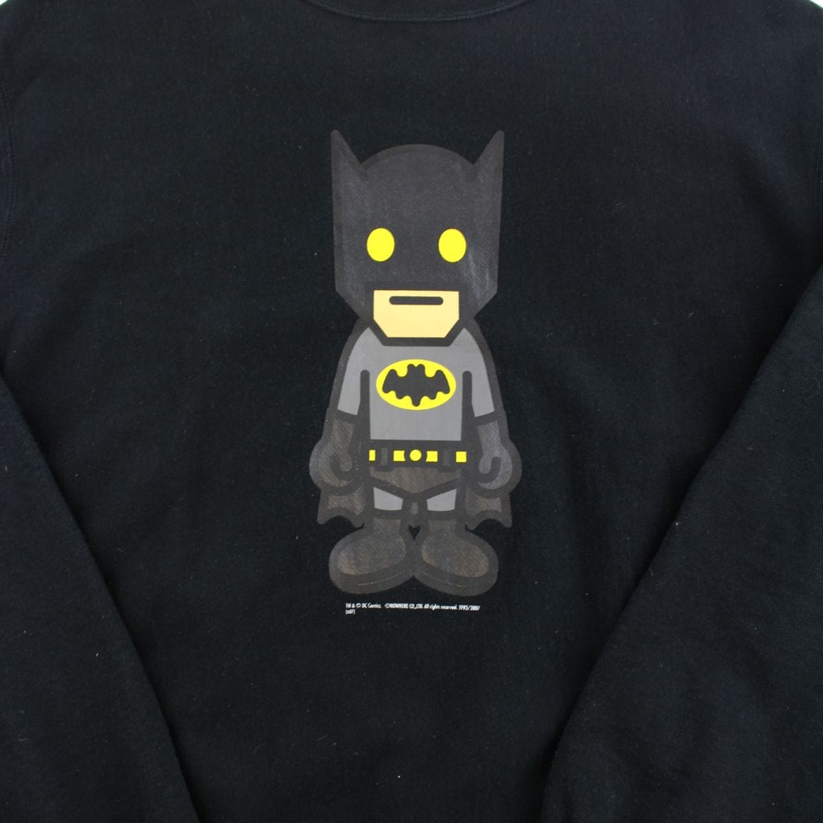 Bape x DC Comics Batman Logo Crewneck Black - SaruGeneral