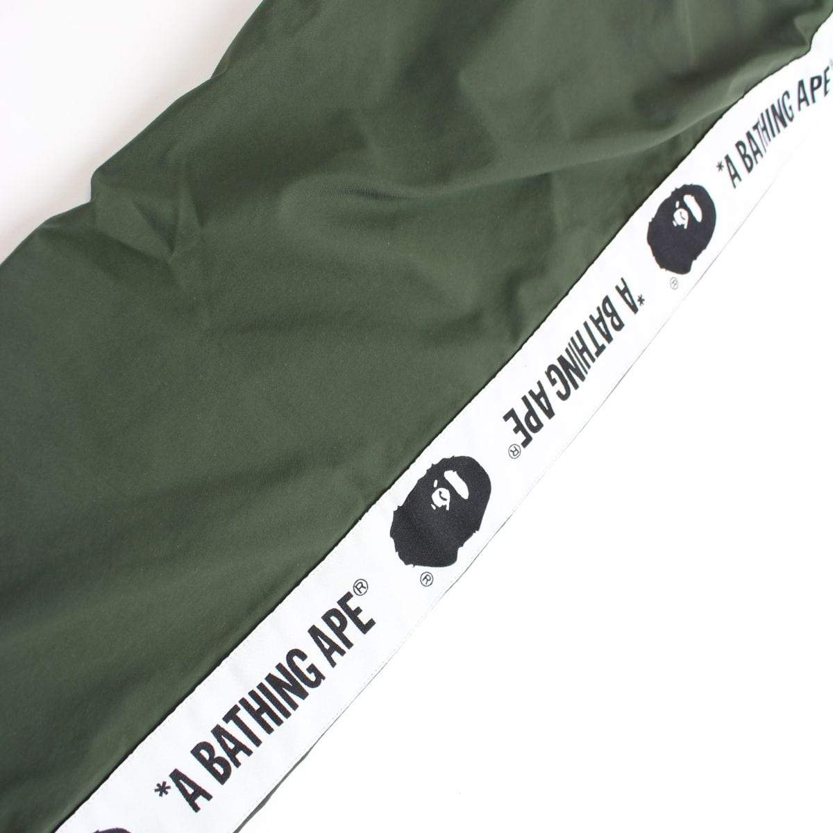 bape side strip track pants olive - SaruGeneral