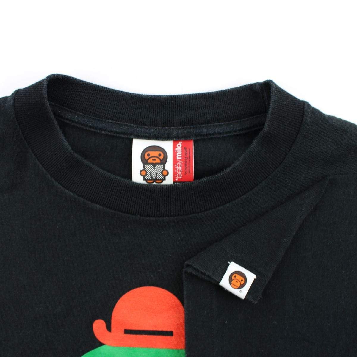 Bape Green Baby Milo Bowler Hat Tee Black - SaruGeneral