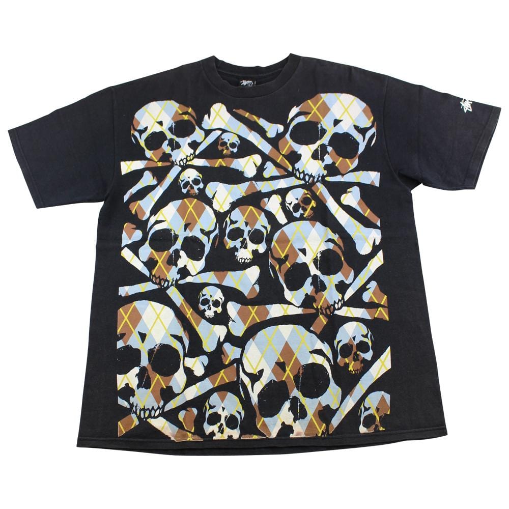 stussy skull logo tee black - SaruGeneral