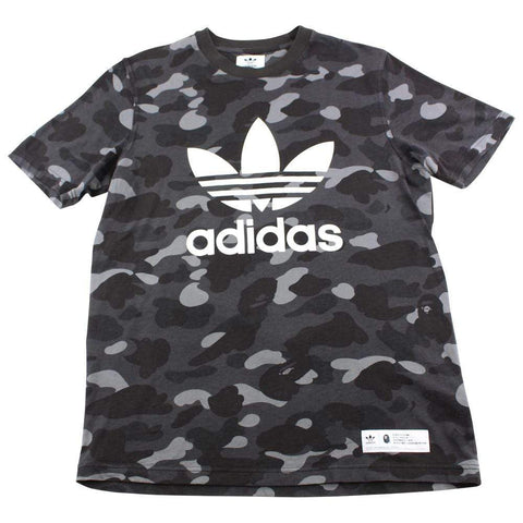 bape x adidas black camo tee