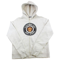 Sweat à capuche Bape Baby Milo Busy Works avec logo gris