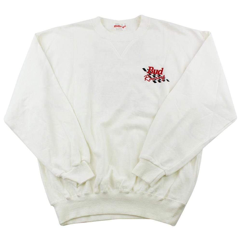 Budweiser Racing Logo Crewneck White - SaruGeneral