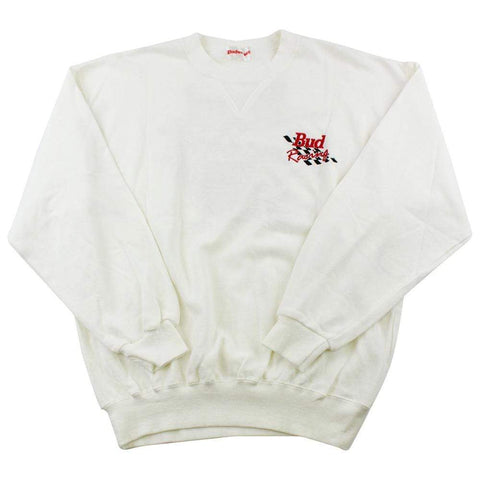 Budweiser Racing Logo Crewneck White