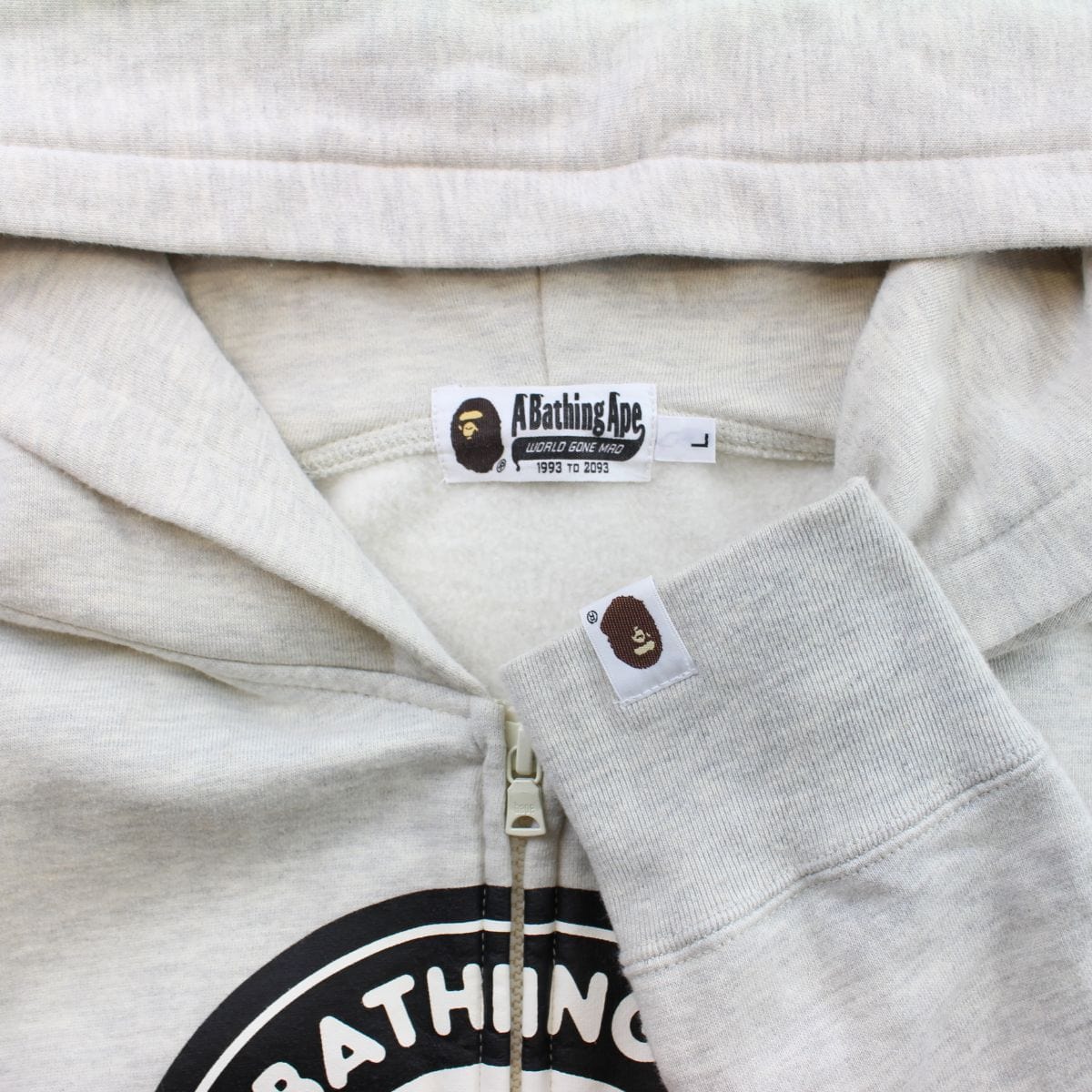 Bape Baby Milo Busy Works Logo Hoodie Grey - SaruGeneral