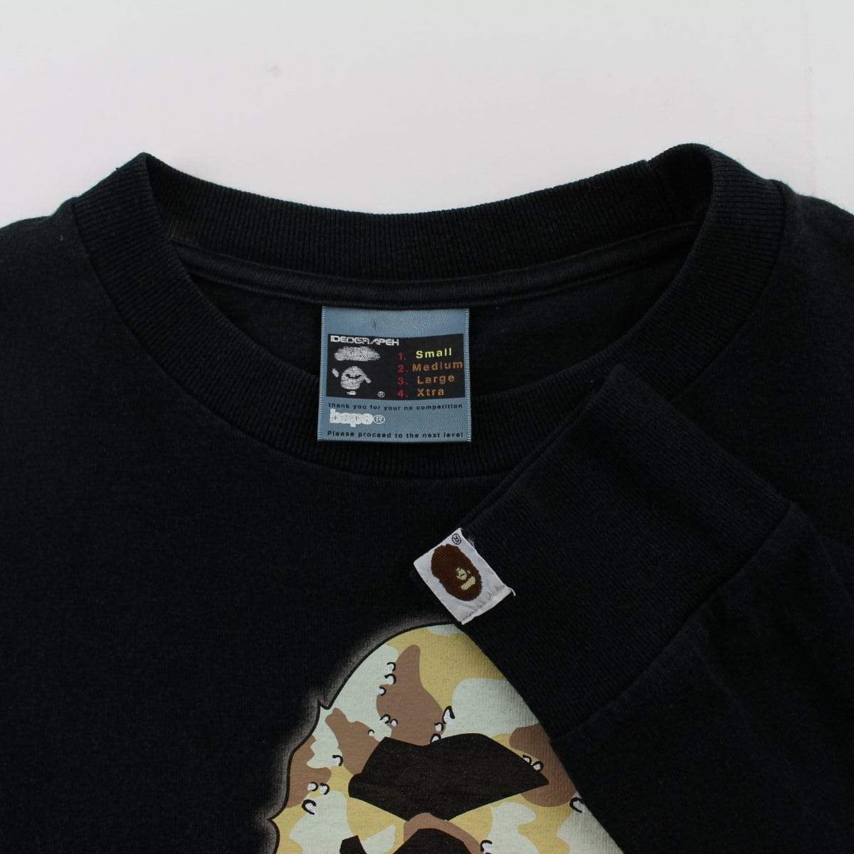 Bape Desert Camo Ape Logo LS Black - SaruGeneral