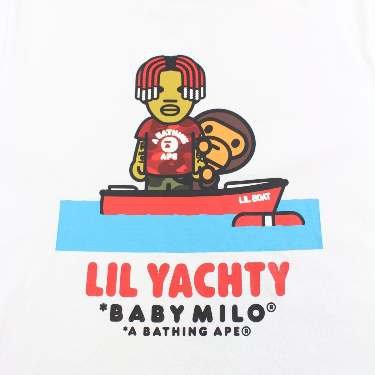 Bape x lil yachty tee white 1 - SaruGeneral