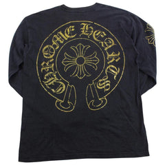 Chrome Hearts Gold Horseshoe LS Noir
