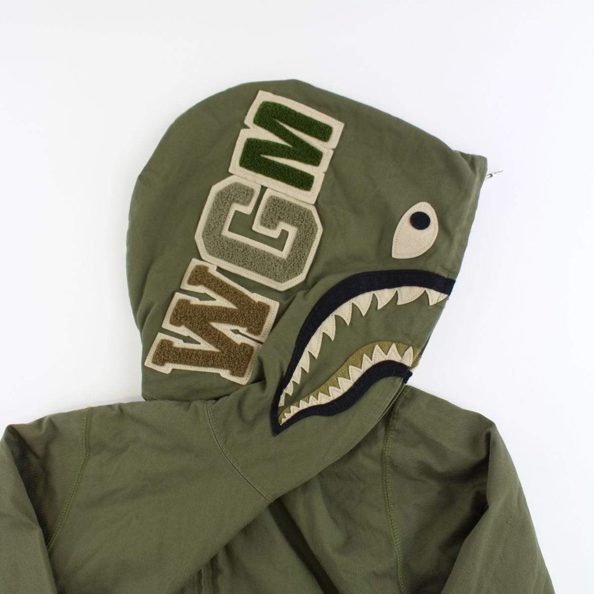 Bape Olive Full Zip Shark Jacket - SaruGeneral