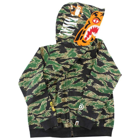 Bape Green Tiger Camo Shark Fullzip